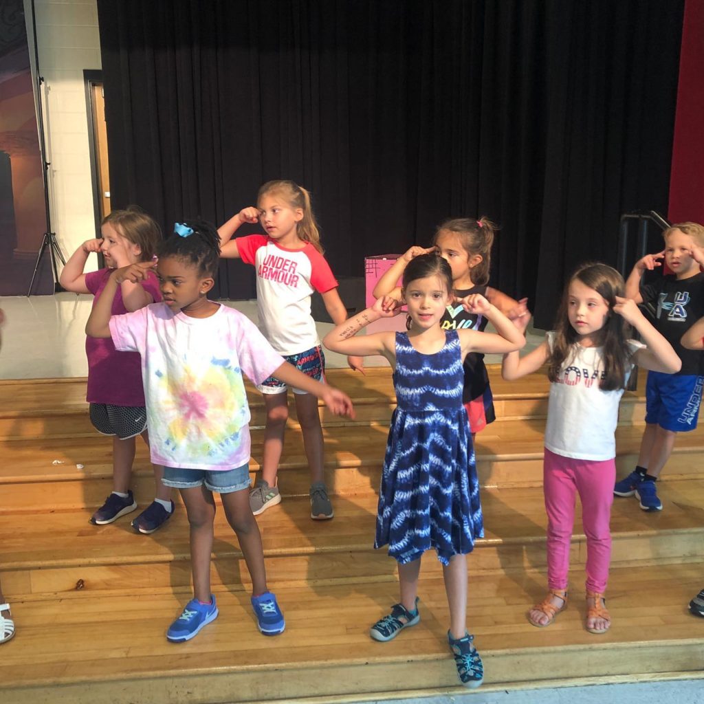 Kids in after-school theater acting classes